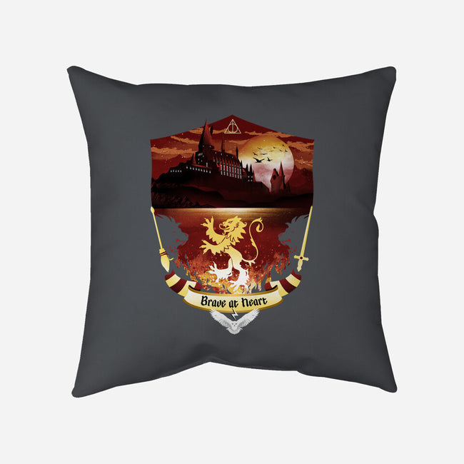 House Of Bravery Badge-none removable cover throw pillow-dandingeroz