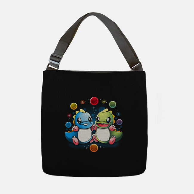 Twin Dragons-none adjustable tote bag-Vallina84