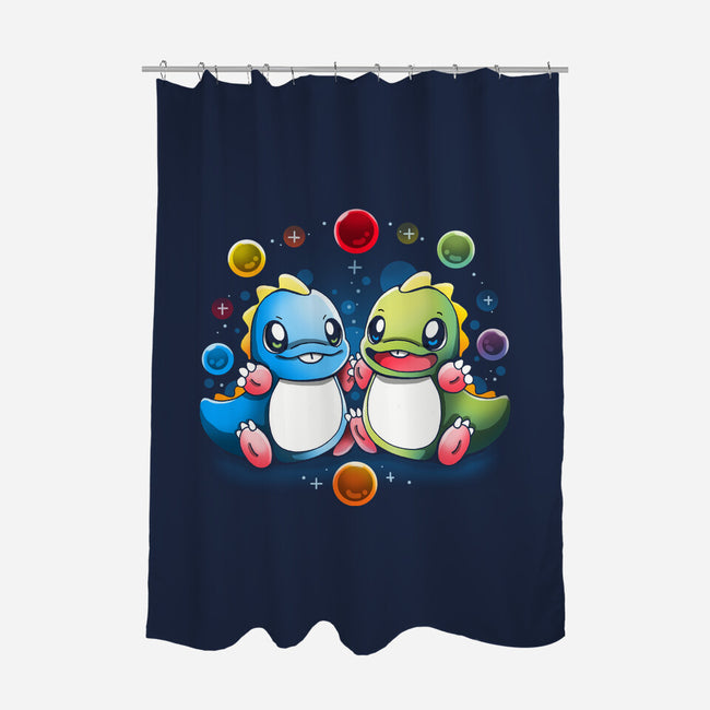 Twin Dragons-none polyester shower curtain-Vallina84