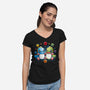 Twin Dragons-womens v-neck tee-Vallina84