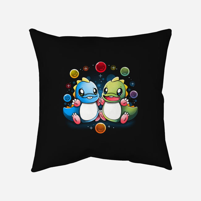 Twin Dragons-none removable cover w insert throw pillow-Vallina84