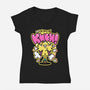 Fat Summon-womens v-neck tee-demonigote