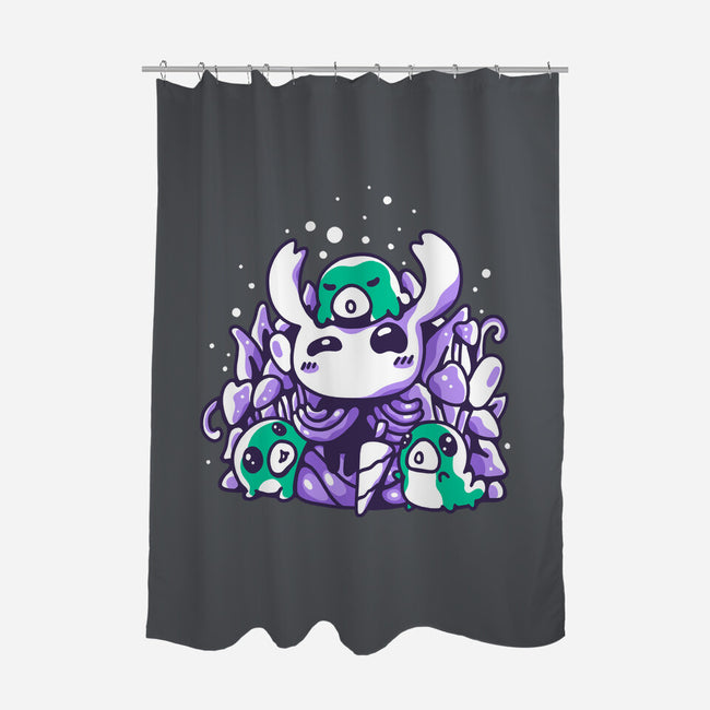 Grubs Protector-none polyester shower curtain-demonigote