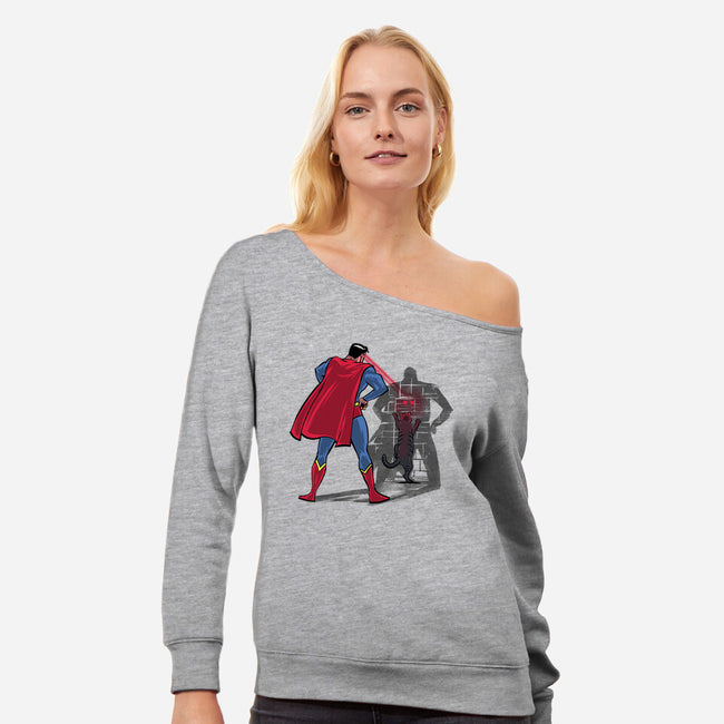 Super Fun Game-womens off shoulder sweatshirt-zascanauta