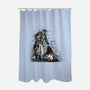 The Rabbit On The Wall-none polyester shower curtain-zascanauta