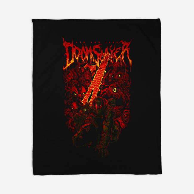 Doomslayer-none fleece blanket-demonigote