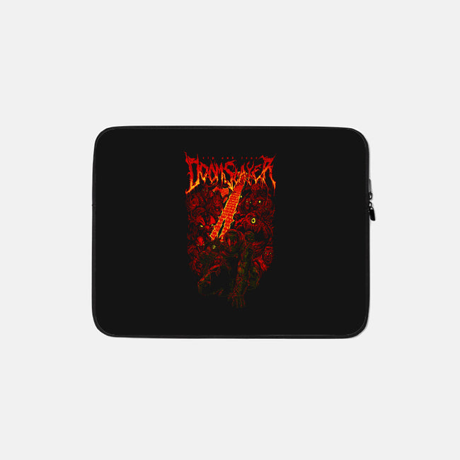 Doomslayer-none zippered laptop sleeve-demonigote