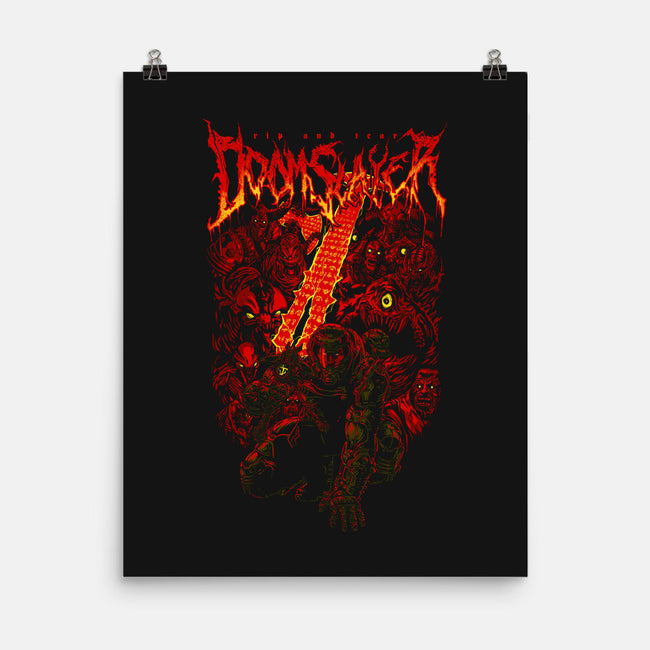 Doomslayer-none matte poster-demonigote