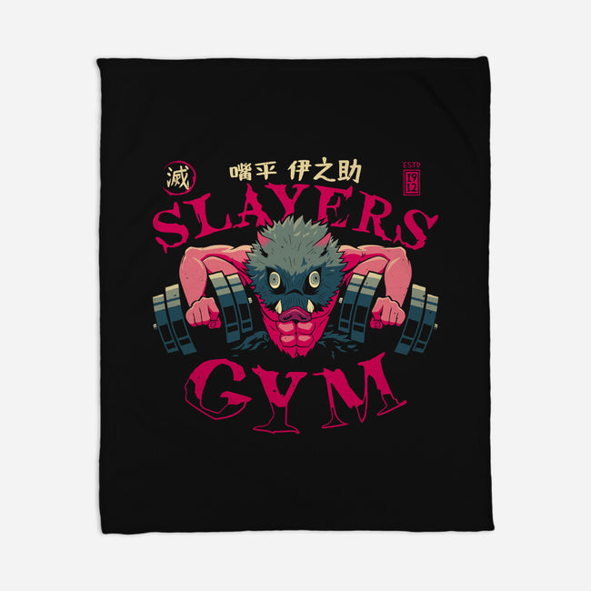 Inosuke Slayers Gym-none fleece blanket-teesgeex