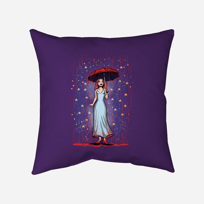 Carrie In The Rain-none removable cover w insert throw pillow-zascanauta