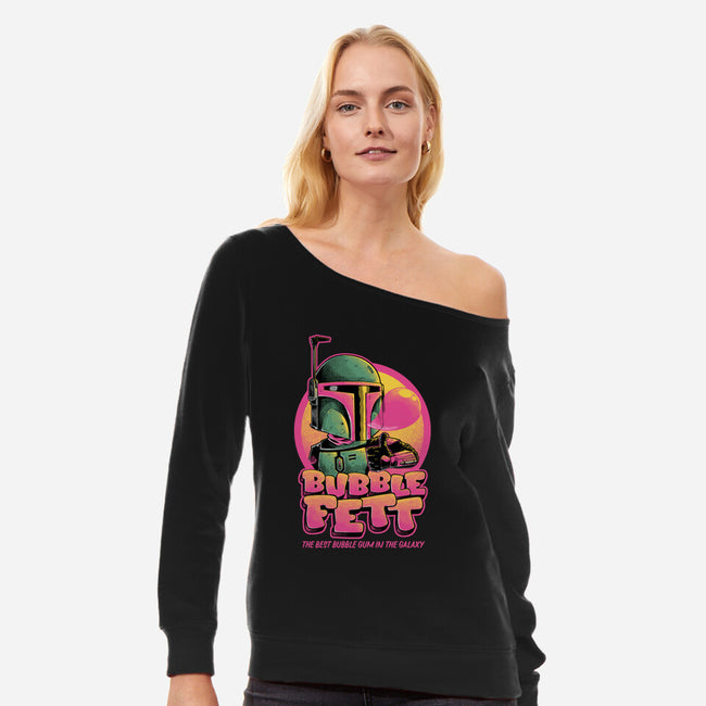 Bubble Fett-womens off shoulder sweatshirt-Studio Mootant