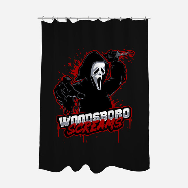 Woodsboro Screams-none polyester shower curtain-Studio Mootant