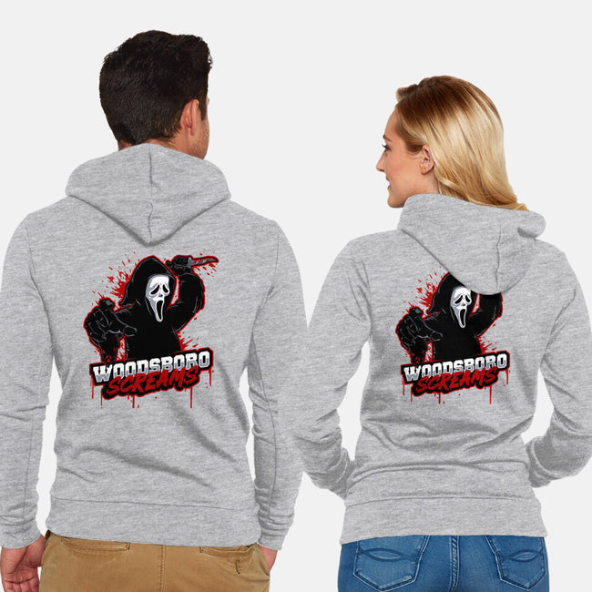 Woodsboro Screams-unisex zip-up sweatshirt-Studio Mootant