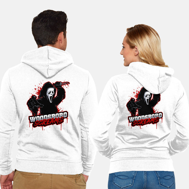 Woodsboro Screams-unisex zip-up sweatshirt-Studio Mootant