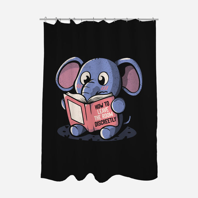 How To Leave The Room Discreetly-none polyester shower curtain-tobefonseca