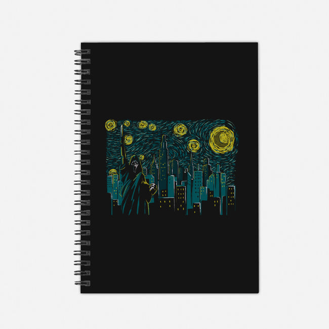Starry Scream-none dot grid notebook-Claudia