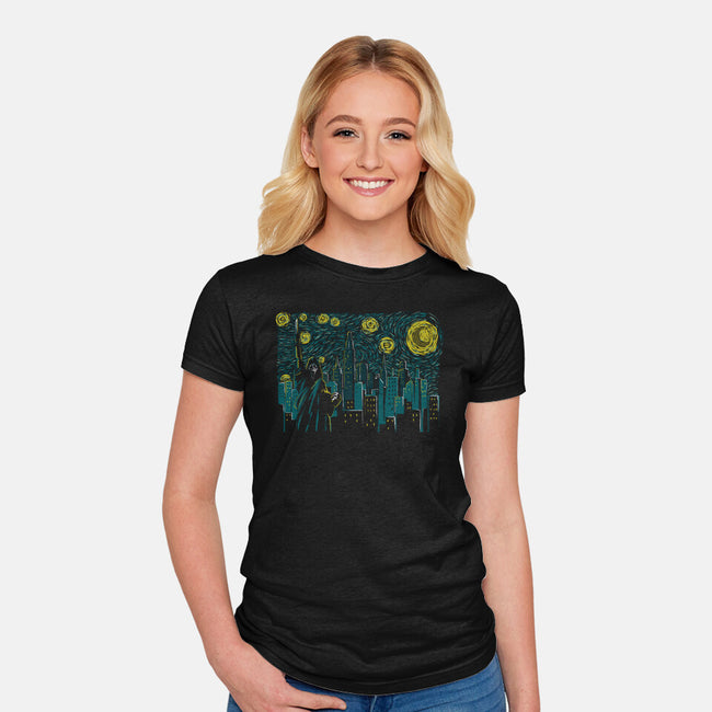 Starry Scream-womens fitted tee-Claudia