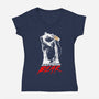 The Caffeine Bear-womens v-neck tee-Boggs Nicolas