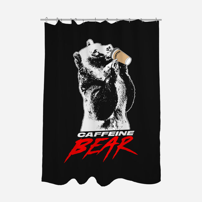 The Caffeine Bear-none polyester shower curtain-Boggs Nicolas