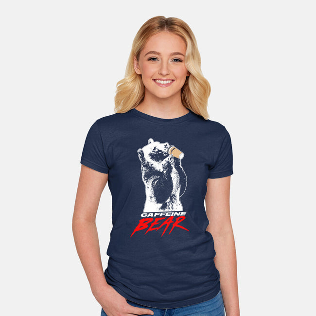 The Caffeine Bear-womens fitted tee-Boggs Nicolas