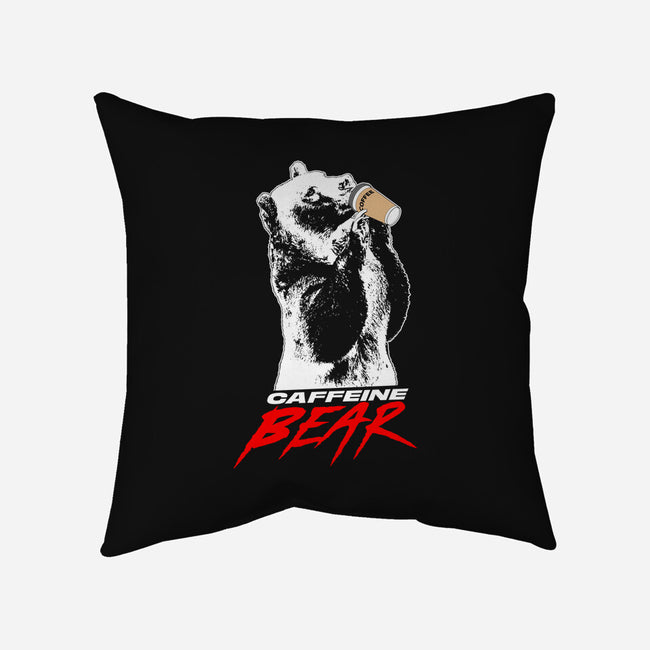 The Caffeine Bear-none removable cover throw pillow-Boggs Nicolas