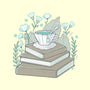 Books And Tea-none removable cover w insert throw pillow-xMorfina