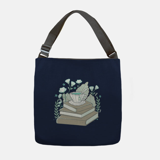 Books And Tea-none adjustable tote bag-xMorfina