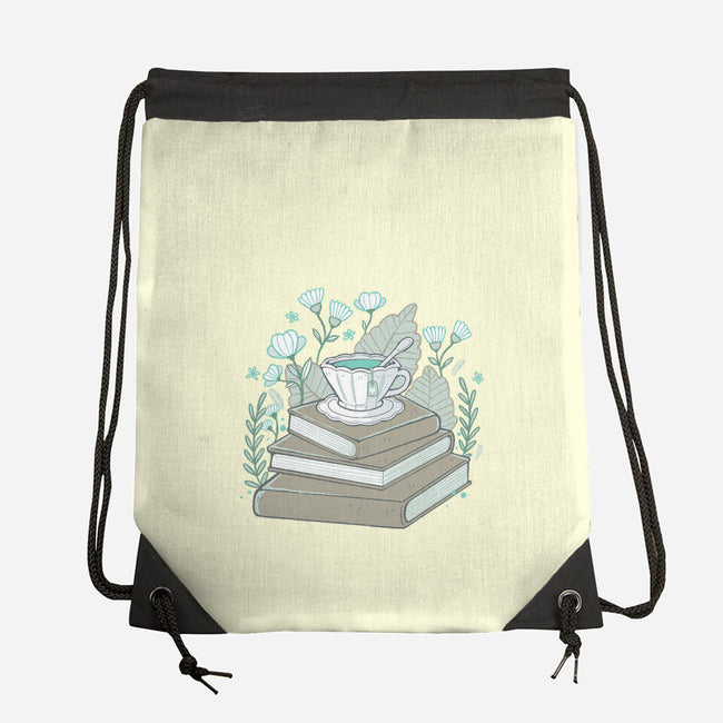 Books And Tea-none drawstring bag-xMorfina