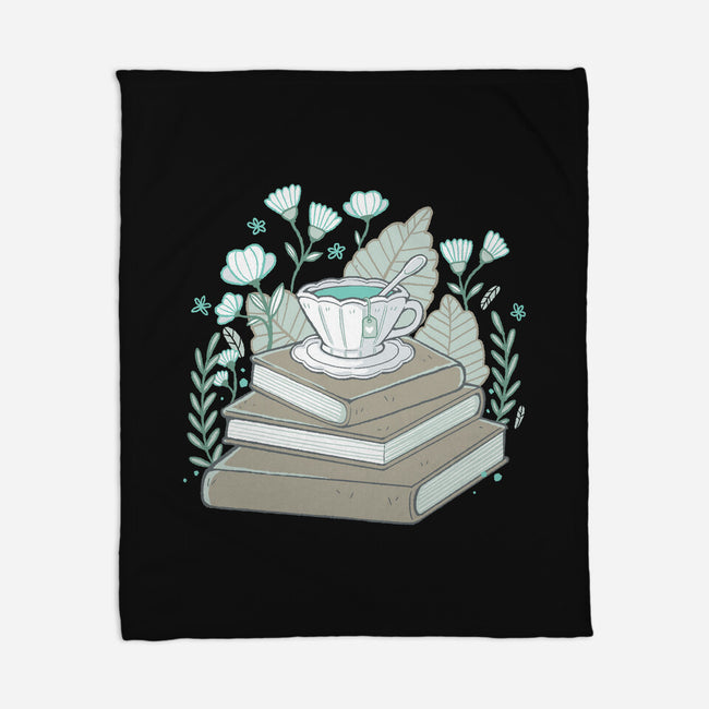 Books And Tea-none fleece blanket-xMorfina