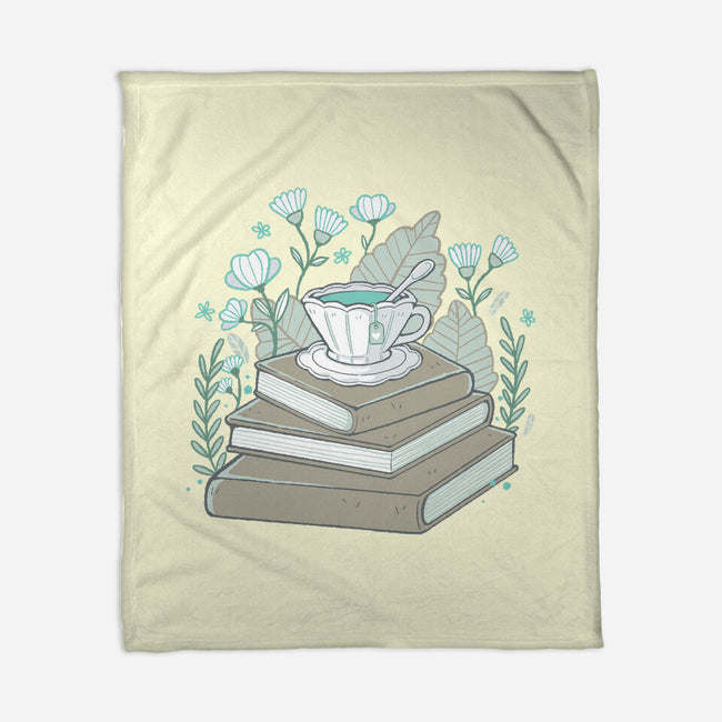 Books And Tea-none fleece blanket-xMorfina