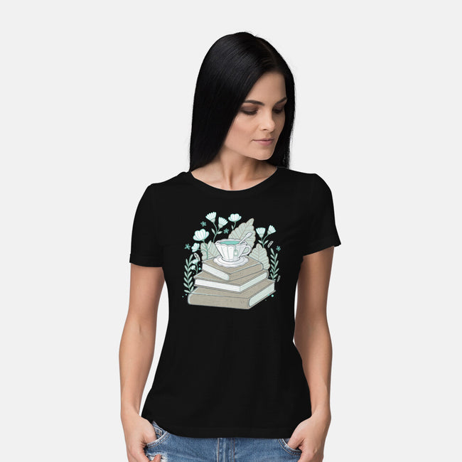 Books And Tea-womens basic tee-xMorfina