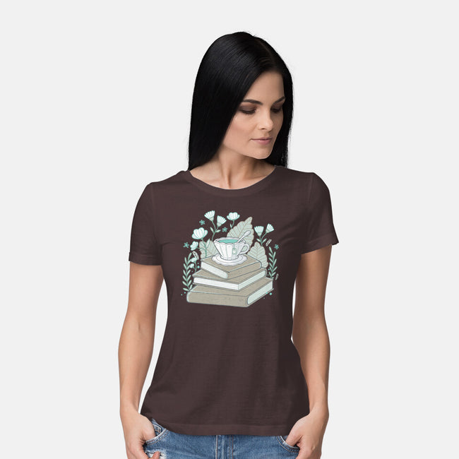 Books And Tea-womens basic tee-xMorfina