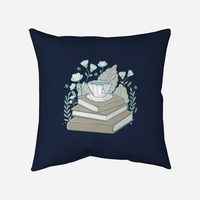 Books And Tea-none removable cover w insert throw pillow-xMorfina