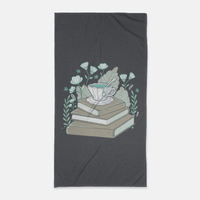 Books And Tea-none beach towel-xMorfina
