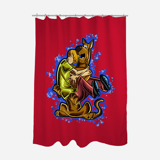 Please Hug Me-none polyester shower curtain-nickzzarto