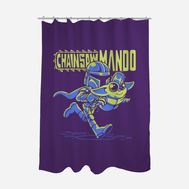 Chainsaw Mando-none polyester shower curtain-estudiofitas