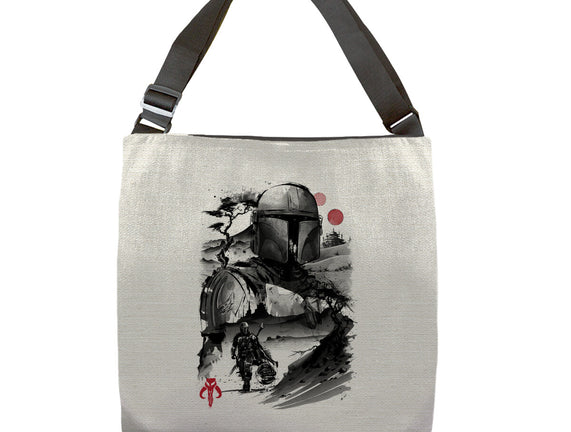 Bounty Hunter In The Desert Sumi-e