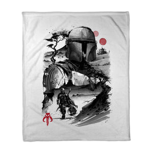 Bounty Hunter In The Desert Sumi-e