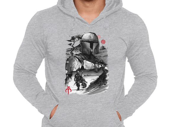 Bounty Hunter In The Desert Sumi-e