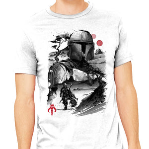 Bounty Hunter In The Desert Sumi-e