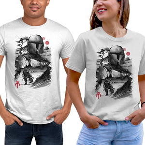 Bounty Hunter In The Desert Sumi-e