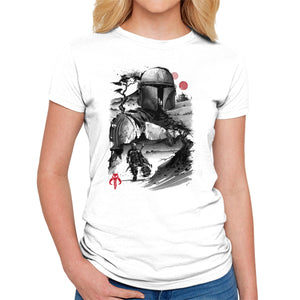Bounty Hunter In The Desert Sumi-e