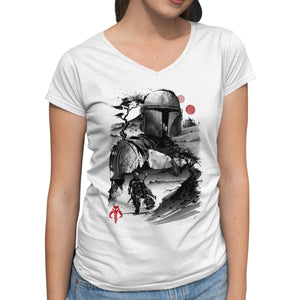Bounty Hunter In The Desert Sumi-e