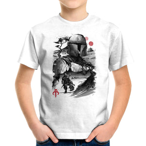 Bounty Hunter In The Desert Sumi-e