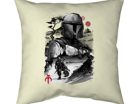 Bounty Hunter In The Desert Sumi-e