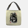 Bounty Hunter In The Desert Sumi-e-none adjustable tote bag-DrMonekers