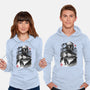 Bounty Hunter In The Desert Sumi-e-unisex pullover sweatshirt-DrMonekers