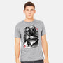 Bounty Hunter In The Desert Sumi-e-mens heavyweight tee-DrMonekers