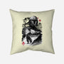 Bounty Hunter In The Desert Sumi-e-none removable cover w insert throw pillow-DrMonekers