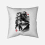 Bounty Hunter In The Desert Sumi-e-none removable cover w insert throw pillow-DrMonekers